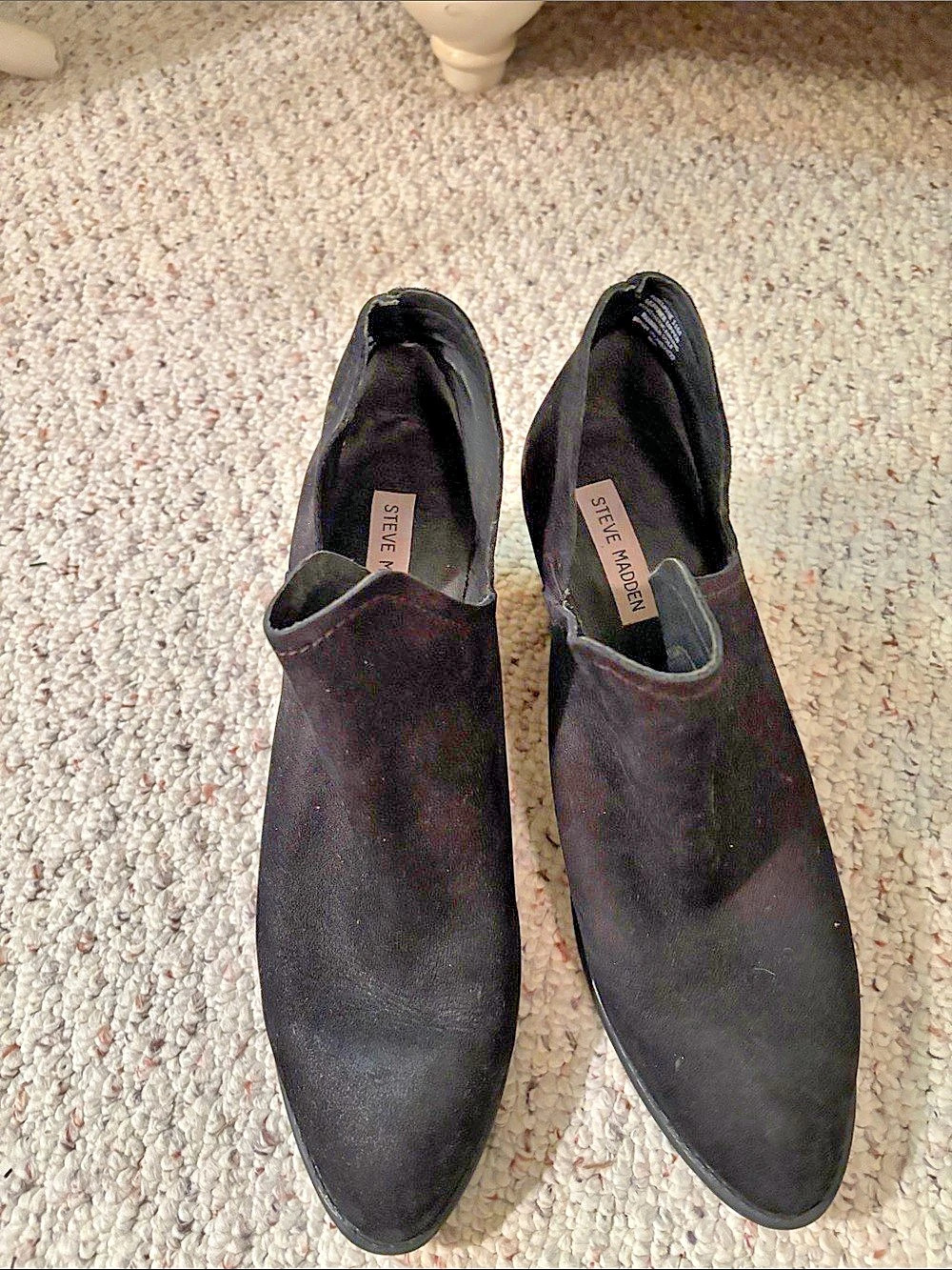 Steve Madden Cardii Black Pointed Toe Ankle Boots